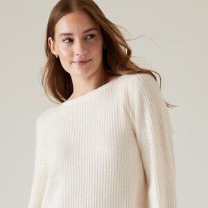 Athleta | Layover Crew Neck Sweater | Magnolia White | Size L